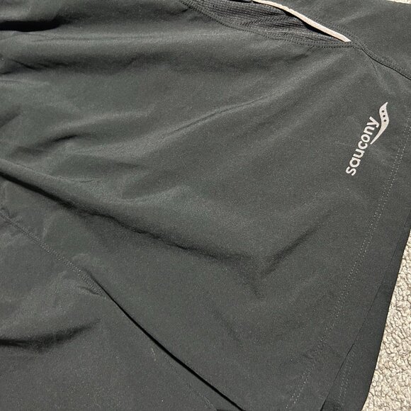 GUC Saucony men’s black running shorts size L - Picture 2 of 5